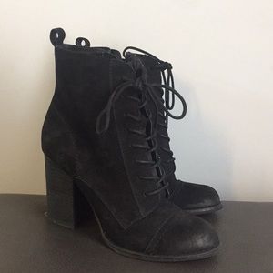 Cute Aldo lace up black booties. Size 9